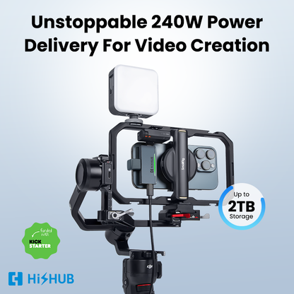 All-in-One SSD Hub for iPhone Filmmakers – 2TB Storage, Mic & Charging